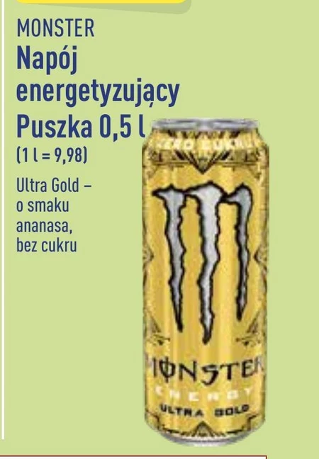 Monster Energy Ultra Citron Gazowany napój energetyczny 500 ml