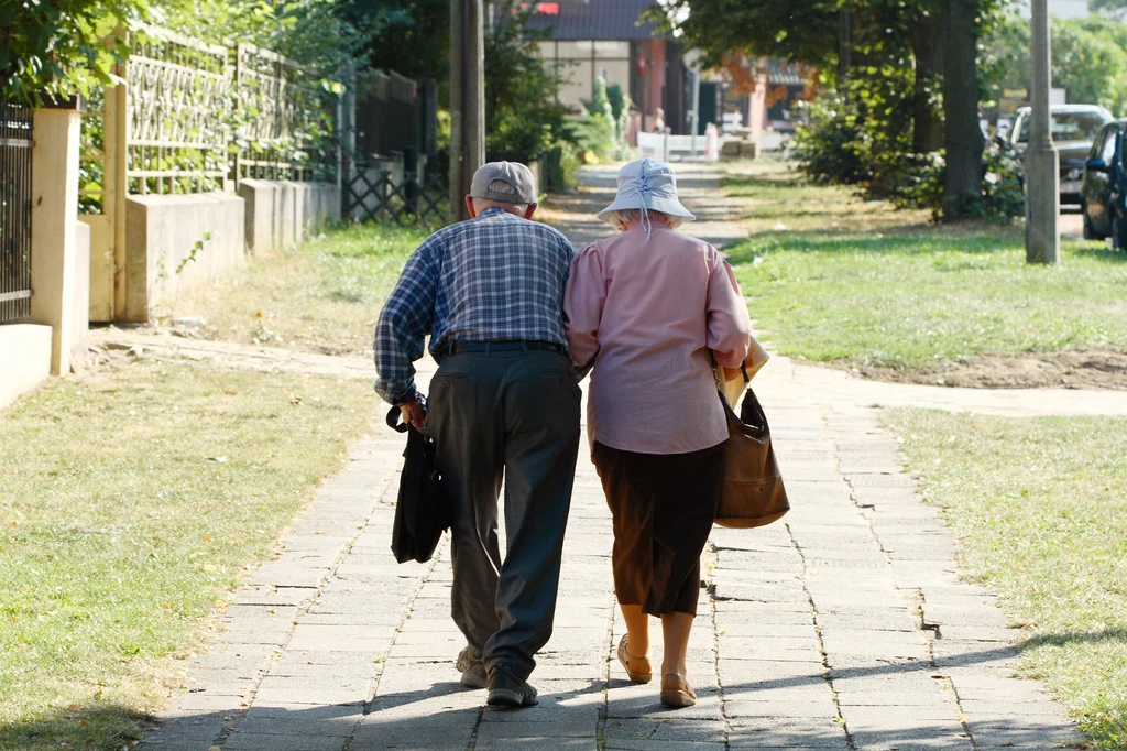 Para spacerujących staruszków (zdjęcie ilustracyjne).