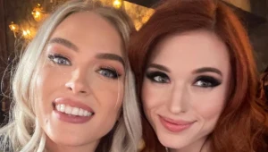 Od lewej QTCinderella i Amouranth - fragment zdjęcia gwiazd Twitch.tv zamieszczony w serwisie Instagram.com na profilu @qtcinderella