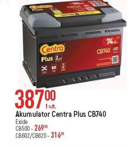 Akumulator samochodowy Centra Plus