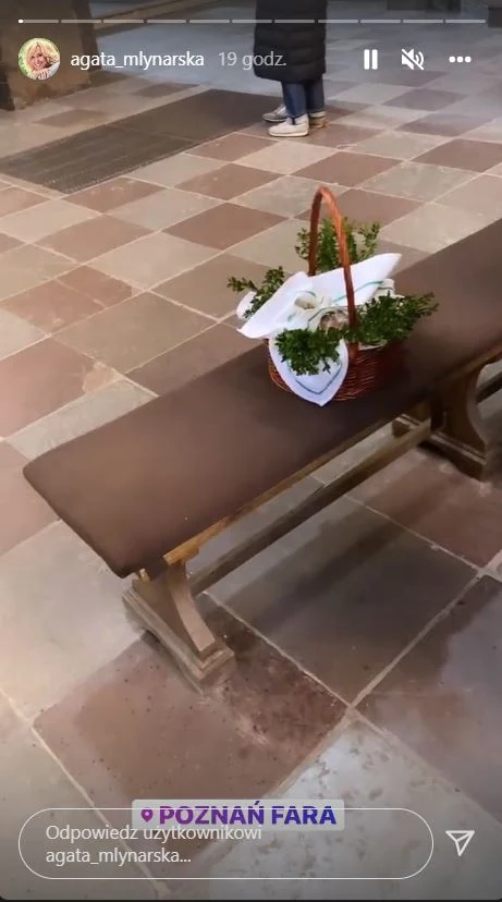 Agata Młynarska święci koszyczek Agata Młynarska święci koszyczek