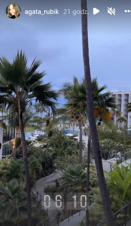 Agata i Piotr Rubik na wakacjach w Honolulu