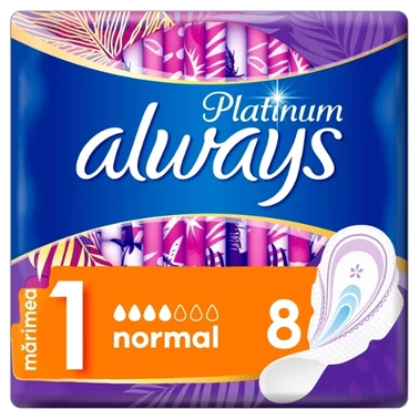 Always Platinum Podpaski ze skrzydełkami Normal, 8 sztuk - 2