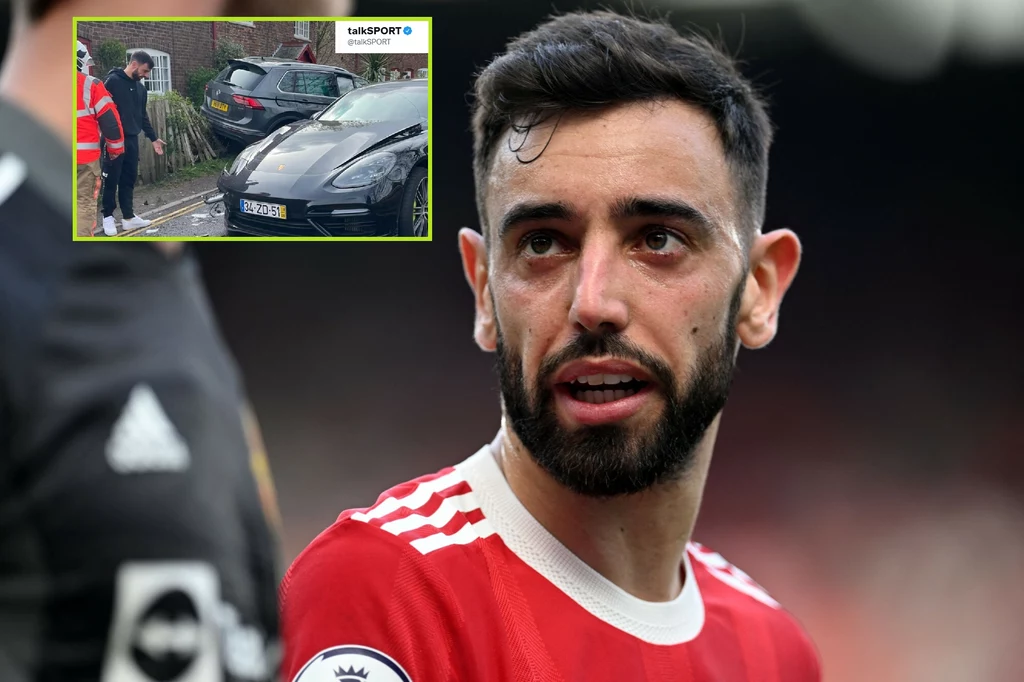 Bruno Fernandes (na małym zdjęciu na miejscu wypadku samochodowego) Bruno Fernandes (na małym zdjęciu na miejscu wypadku samochodowego)