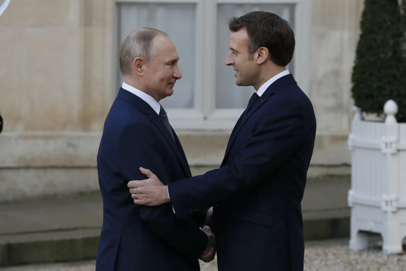 Władimir Putin i Emmanuel Macron