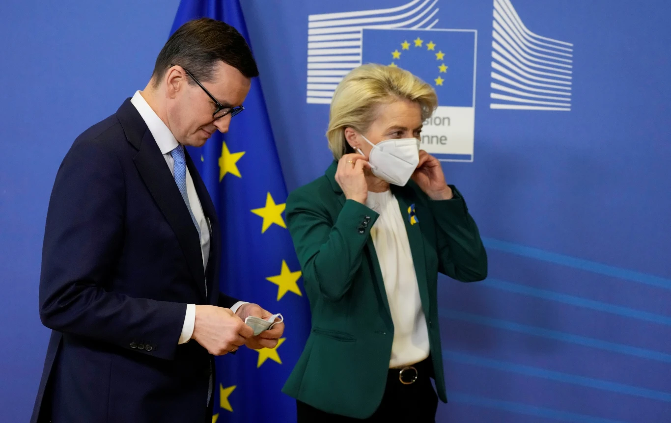 Ursula von der Leyen i Mateusz Morawiecki 