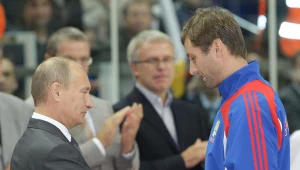 Aleksiej Morozow, szef KHL (z prawej)