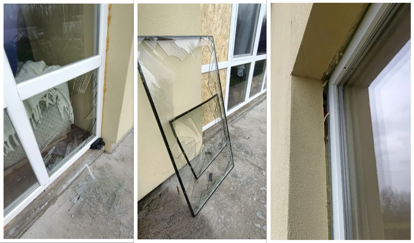 W porównaniu z innymi budynkami w Buczy, dom państwa Antoniuków ucierpiał nieznacznie 