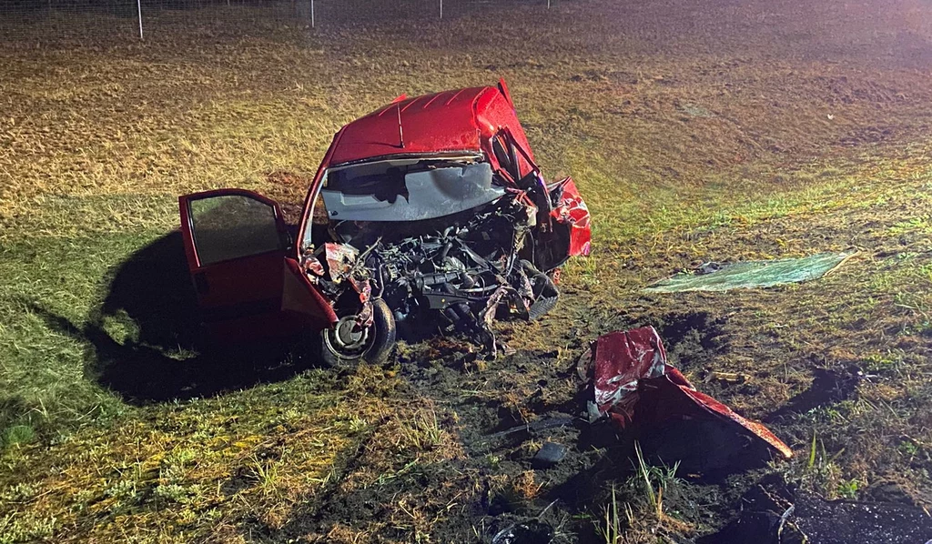 Dwa samochody zderzyły się czołowo, trzy osoby zginęły / Fot: KM PSP Toruń