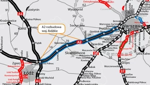 Autostrada A2 miedzy Łodzią a Warszawą będzie mieć 4 pasy 