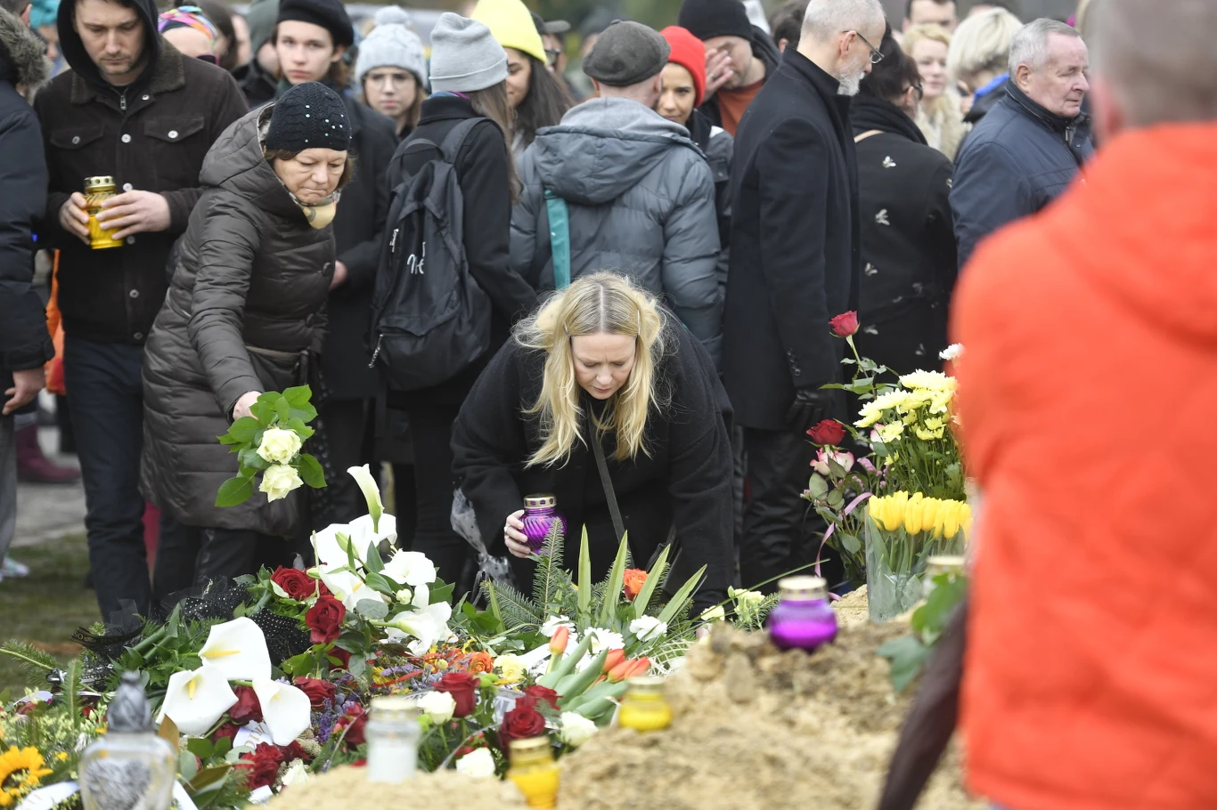 Pogrzeb Jacka "Budynia" Szymkiewicza. Na zdjęciu Katarzyna Nosowska