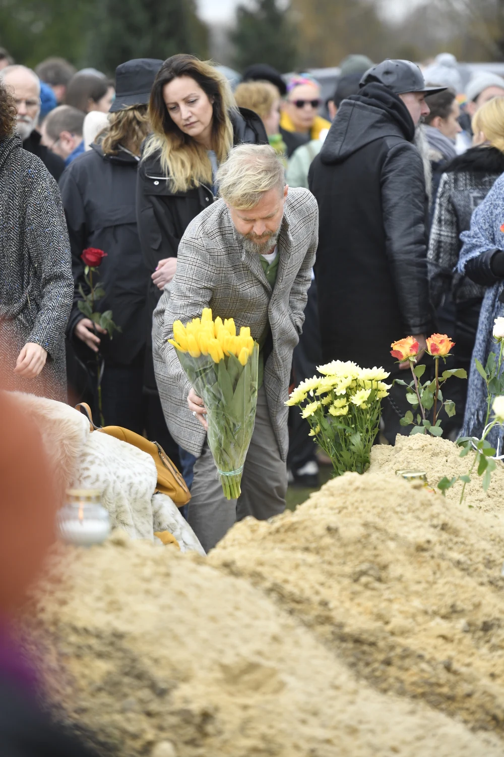 Pogrzeb Jacka "Budynia" Szymkiewicza. Na zdjęciu Tomasz Organek