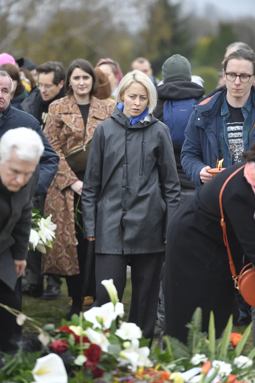 Pogrzeb Jacka "Budynia" Szymkiewicza. Na zdjęciu Natalia Przybysz