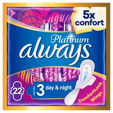 Always Platinum Podpaski ze skrzydełkami Day & Night, 22 sztuk - 3