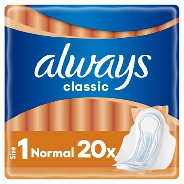 Always Podpaski ze skrzydełkami Classic Normal (rozmiar 1) x20 - 3