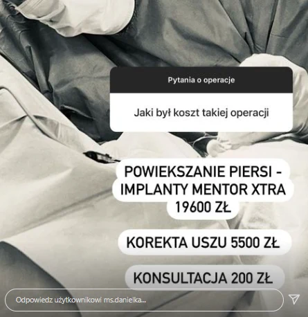 Aleksandra Daniel na IG pochwaliła się, że przeszła operacje @ms.danielka/ Aleksandra Daniel na IG pochwaliła się, że przeszła operacje @ms.danielka/