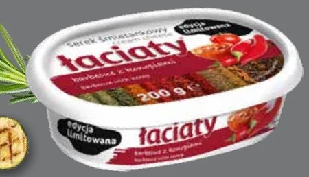 Łaciaty Serek śmietankowy barbecue z konopiami 200 g