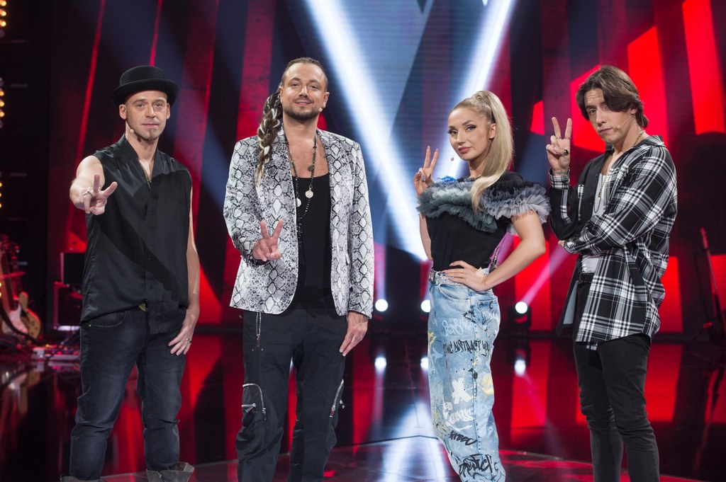 Trenerzy "The Voice Kids" w komplecie: Tomson, Baron, Cleo i Dawid Kwiatkowski