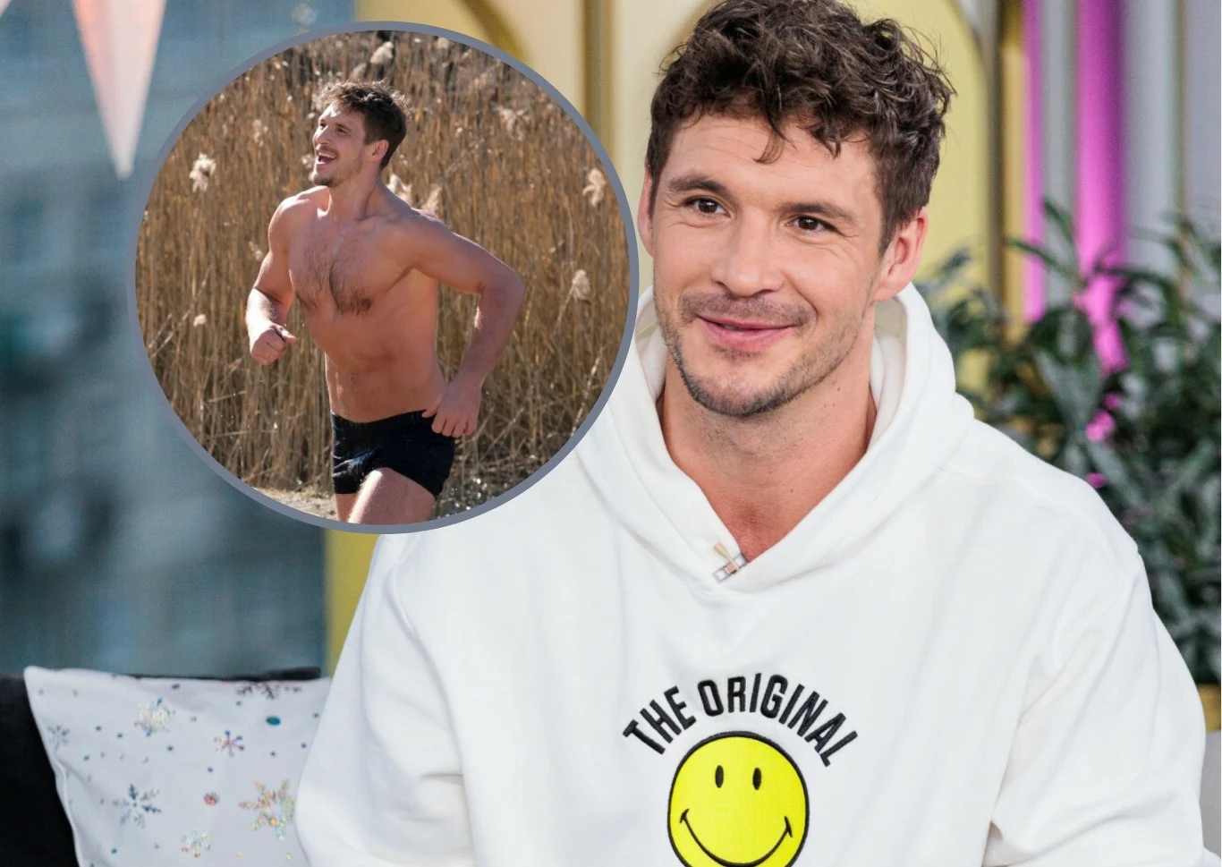 Mikołaj Roznerski na planie "M jak miłość" Mikołaj Roznerski na planie "M jak miłość"