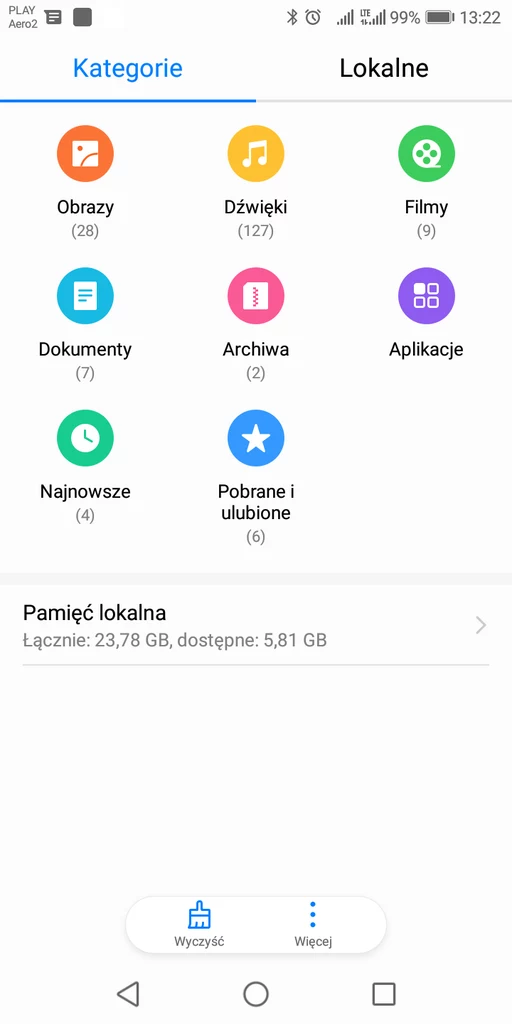 Usunięcie niepotrzebnych danych w Androidzie możliwe jest w Menedżerze plików