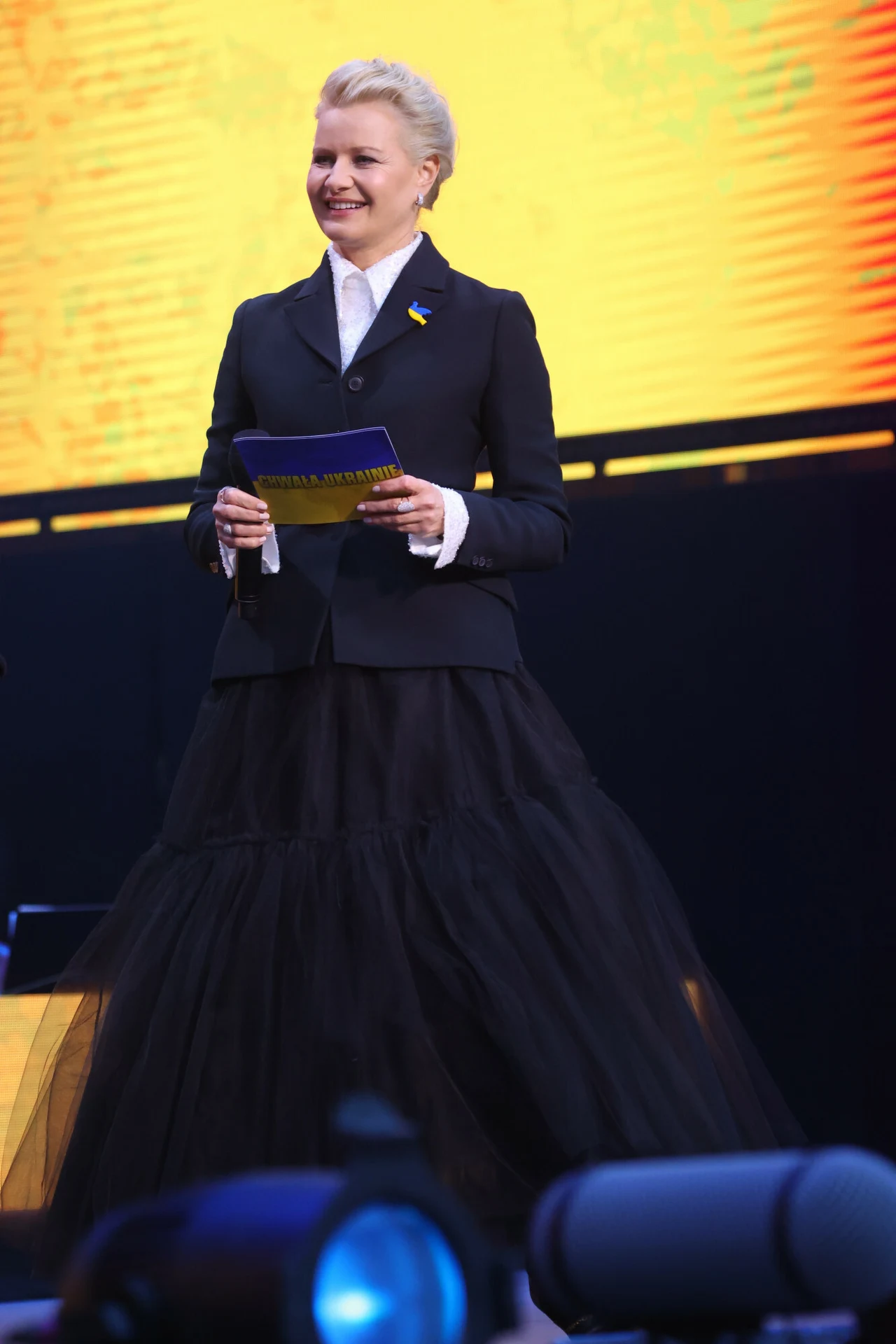 Małgorzata Kożuchowska na koncercie "Chwała Ukrainie"