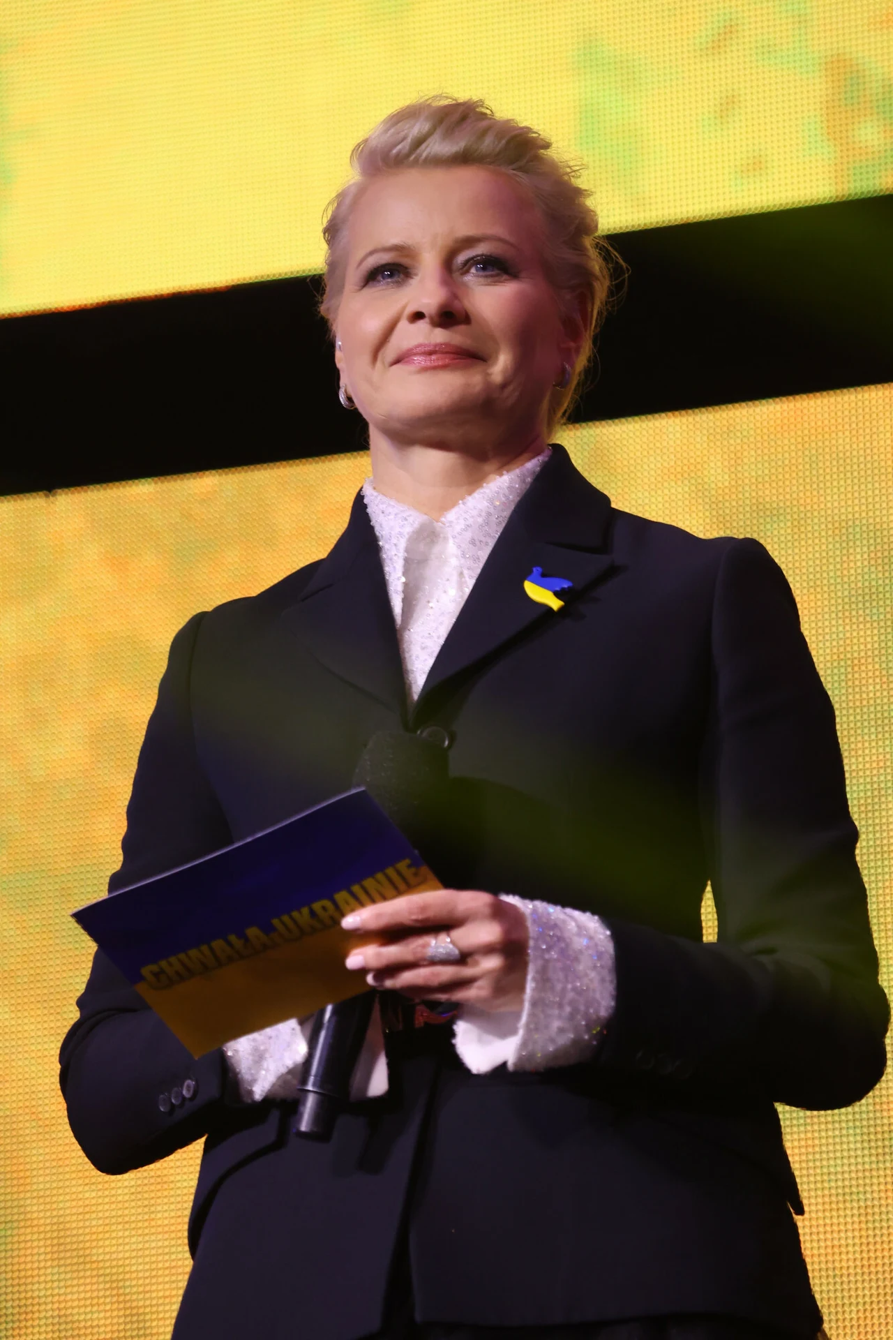 Małgorzata Kożuchowska poprowadziła koncert "Chwała Ukrainie"