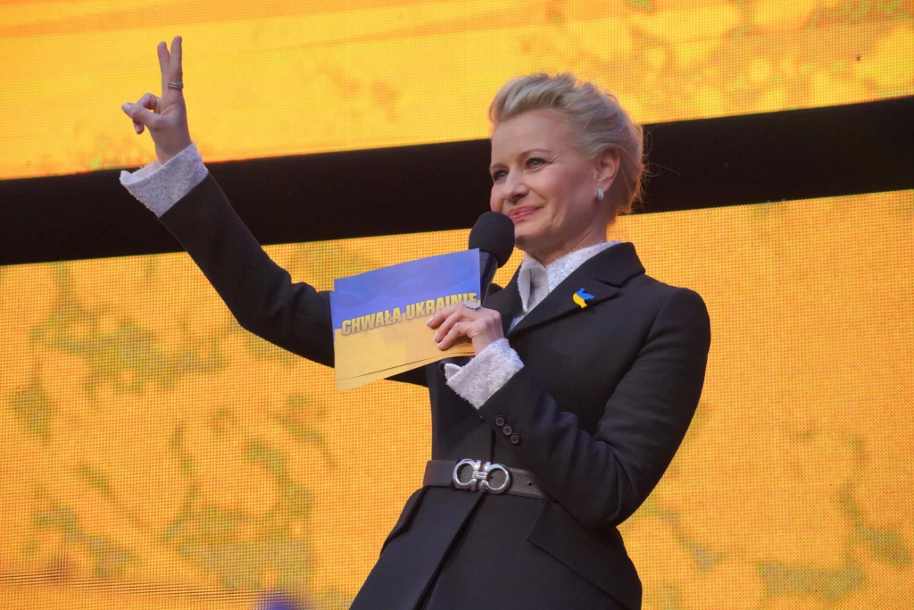 Małgorzata Kożuchowska na koncercie "Chwała Ukrainie"