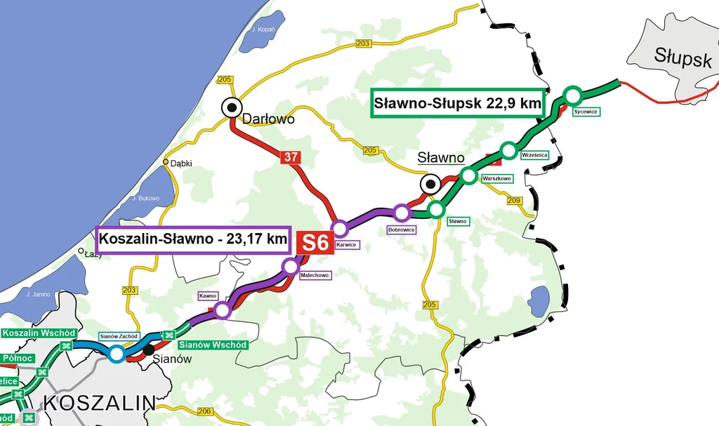 Budowa drogi S6 między Koszalinem i Słupskiem