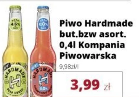 Hardmade Strawberry Crush Piwo bezalkoholowe z lemoniadą o smaku cytryny i truskawki 400 ml