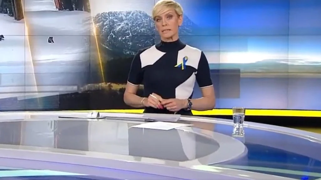 Anita Werner w "Faktach" /screen:player.pl/