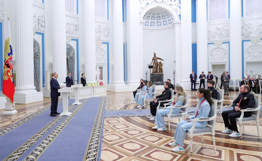Spotkanie Władimira Putina z mistrzami olimpijskimi z Pekinu