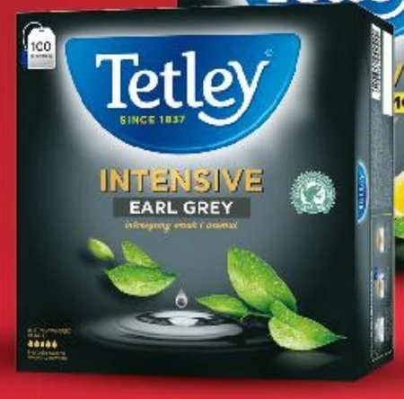 Tetley Intensive Earl Grey Herbata czarna 200 g (100 x 2 g)