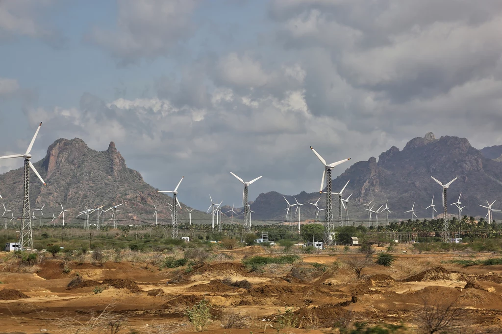 W Indiach znajdują się jedne z największych farm wiatrowych na świecie