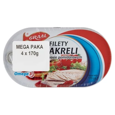 Graal Filety z makreli w sosie pomidorowym 4 x 170 g - 1