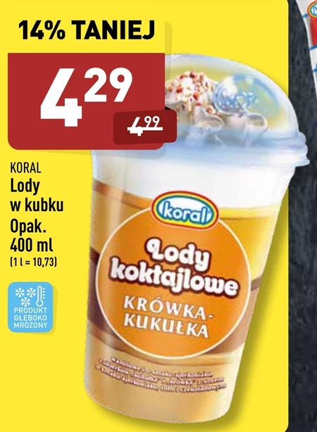 Koral Lody koktajlowe krówka-kukułka 400 ml