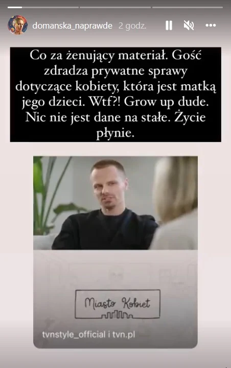 Domańska gani postawę Hakiela Domańska gani postawę Hakiela