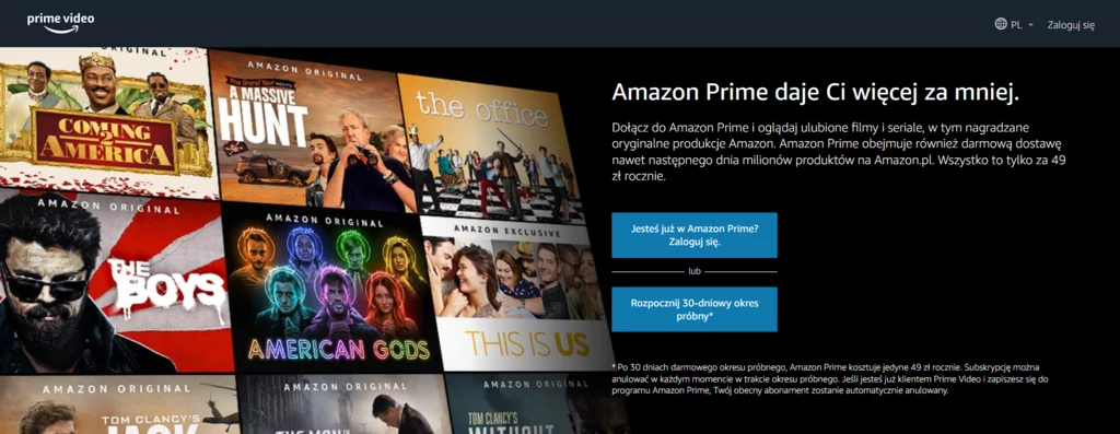 Amazon Prime to nie tylko dostęp do usługi Video, ale również do tańszych zakupów i gier