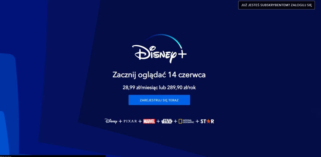 Disney Plus już wkrótce dostępny dla polskich użytkowników serwisów VOD