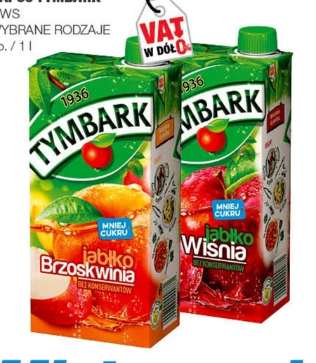 Tymbark Napój owocowy brzoskwinia pomarańcza  1 l