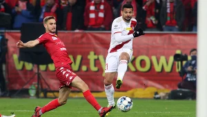 Kadr z meczu Widzew - ŁKS