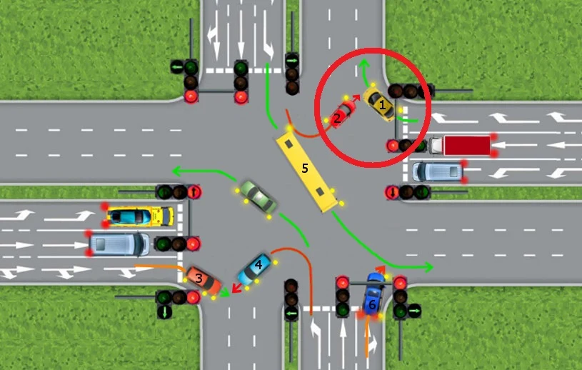 Zawracam, a inne auto skręca w prawo - kto tu ma pierwszeństwo? Zawracam, a inne auto skręca w prawo - kto tu ma pierwszeństwo?