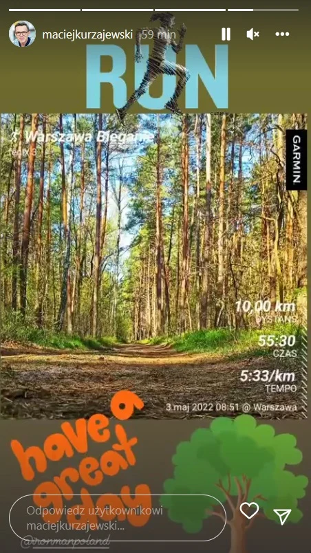 Kurzajewski spędza majówkę w lesie Kurzajewski spędza majówkę w lesie