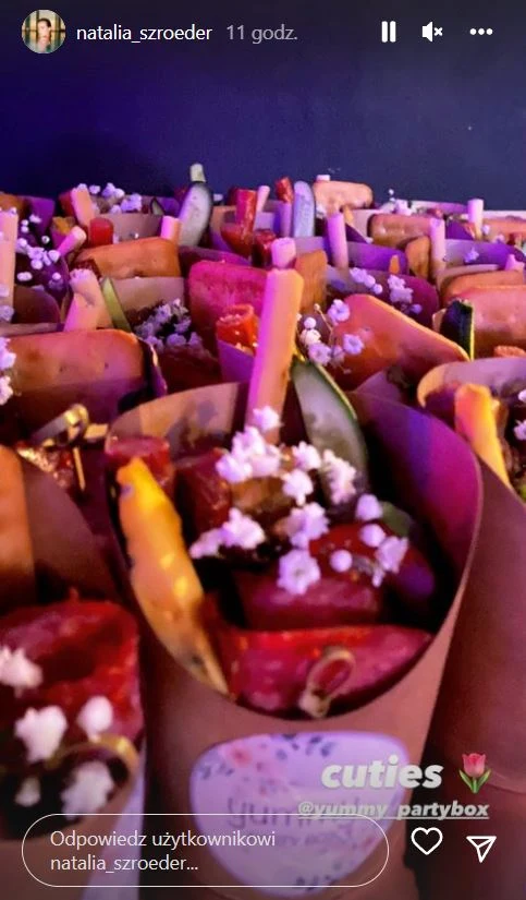 Na urodzinach Natalii Szroeder nie zabrakło wyśmienitego jedzenia