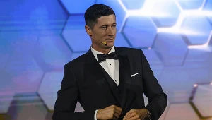 Robert Lewandowski na gali FIFA w Dubaju