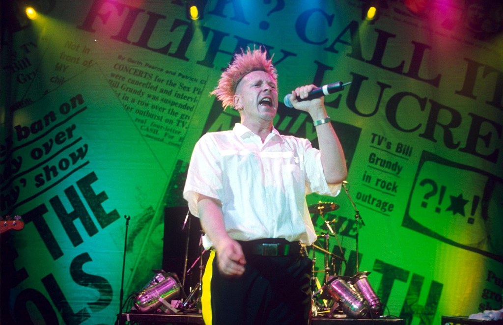 Wokalista Sex Pistols, John Lydon w 1996 roku