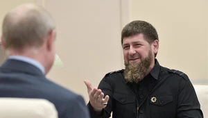Ramzan Kadyrow na spotkaniu z Władimirem Putinem 