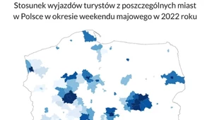 Majówka wypłoszyła Polaków z miast. Z których "uciekaliśmy" najczęściej?