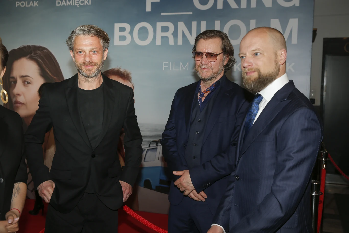 Maciej Stuhr, Grzegorz Damięcki na premierze filmu "Fucking Bornholm"