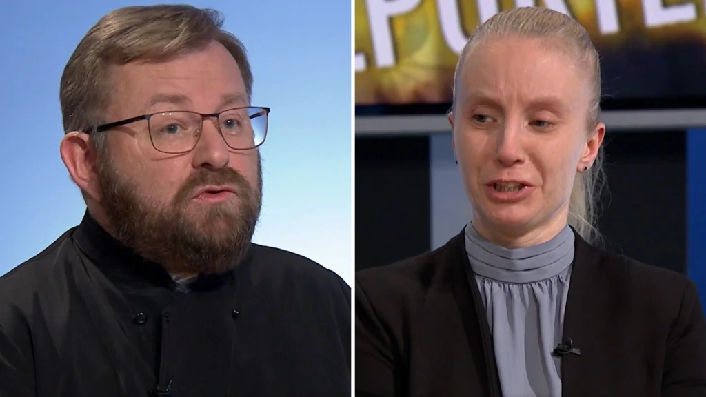 Ksiądz Doroteusz Sawicki i pani Karina Ksiądz Doroteusz Sawicki i pani Karina