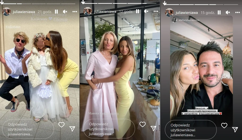 Komunia siostry Wieniawy /https://www.instagram.com/juliawieniawa/?hl=pl/ Komunia siostry Wieniawy /https://www.instagram.com/juliawieniawa/?hl=pl/